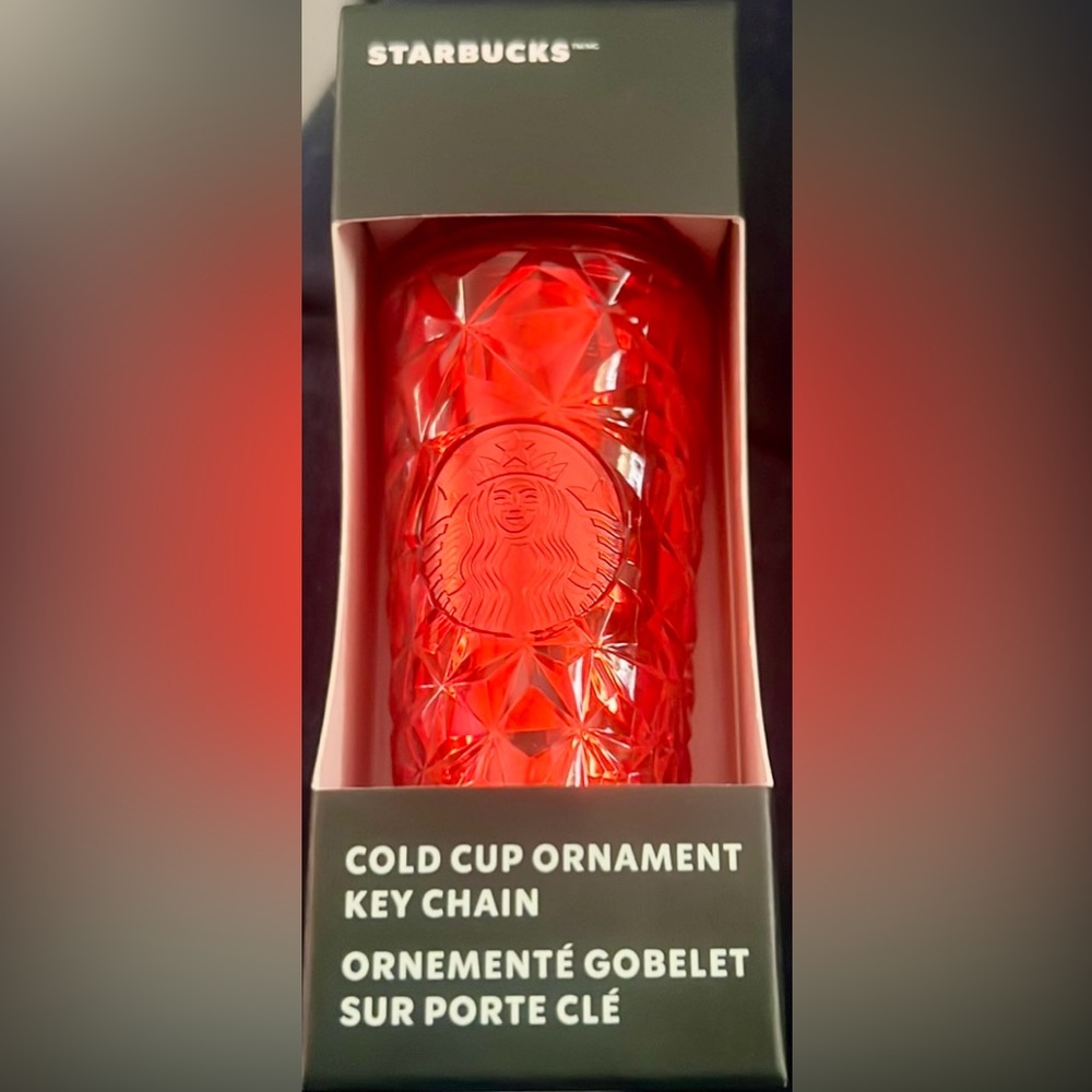 Starbucks Cold Cup Ornament/Keychain 2023 Red